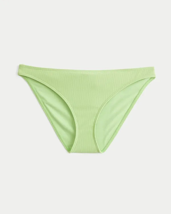 Rib Two-Tone Bikini Bottom