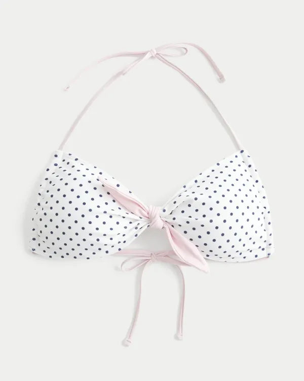 Front Tie Halter Bikini Top