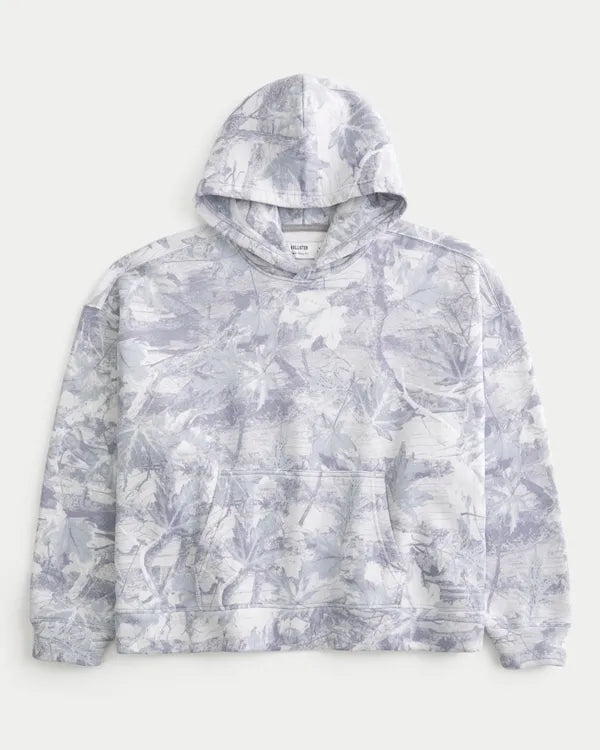 Hollister Feel Good Super Boxy Camo Hoodie
