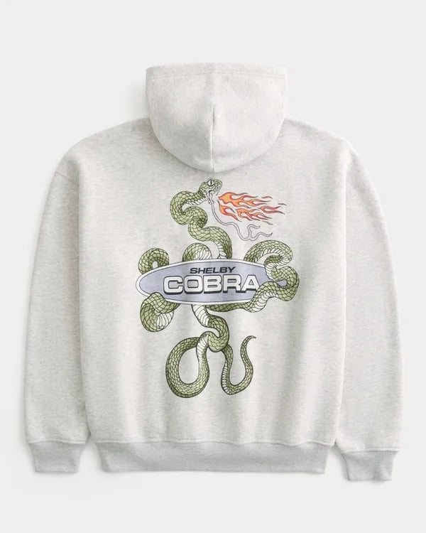 Boxy Shelby Cobra Graphic Hoodie