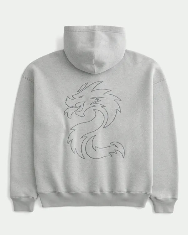 Boxy Toyota Supra Graphic Zip-Up Hoodie
