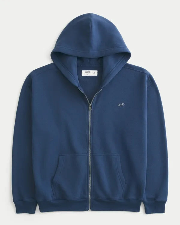 Boxy Zip-Up Icon Hoodie