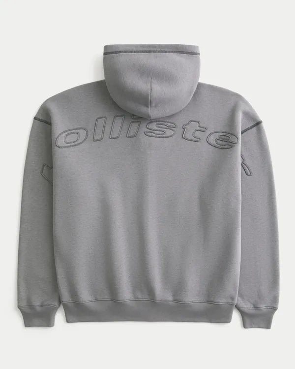 Boxy Zip-Up Hoodie