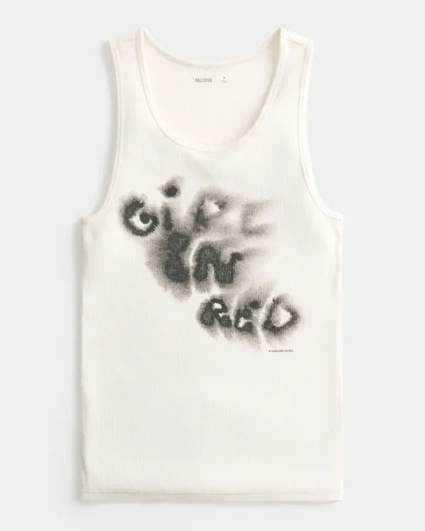 Girl in Red Graphic Rib Tank