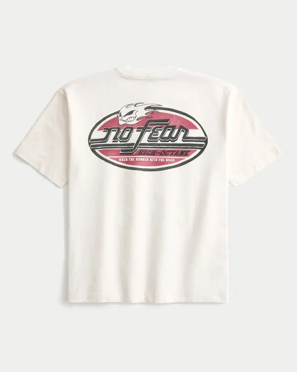 Boxy No Fear Graphic Tee