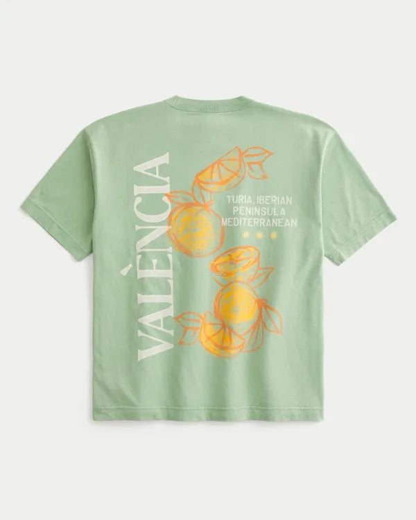 Boxy Heavyweight València Spain Graphic Tee