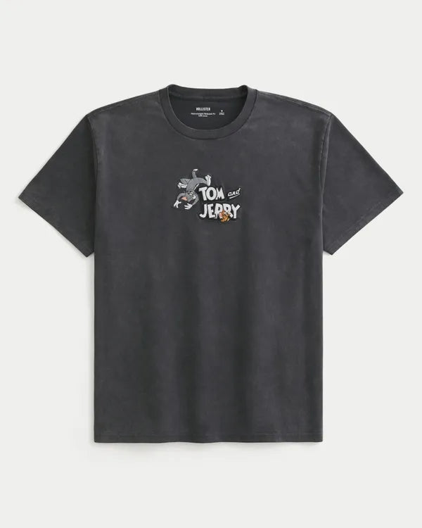 Relaxed Heavyweight Tom and Jerry Graphic Tee