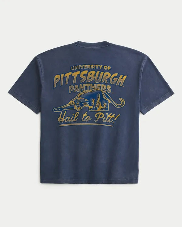 Boxy University of Pittsburgh Panthers Graphic Tee