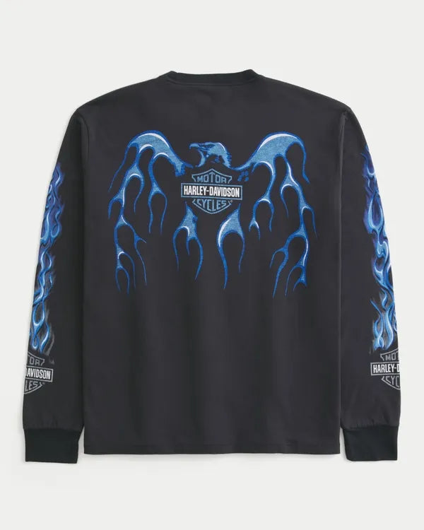 Relaxed Long-Sleeve Harley-Davidson Graphic Tee