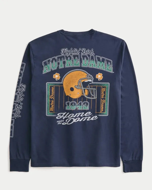 Relaxed Long-Sleeve University of Notre Dame Fighting Irish Graphic Tee