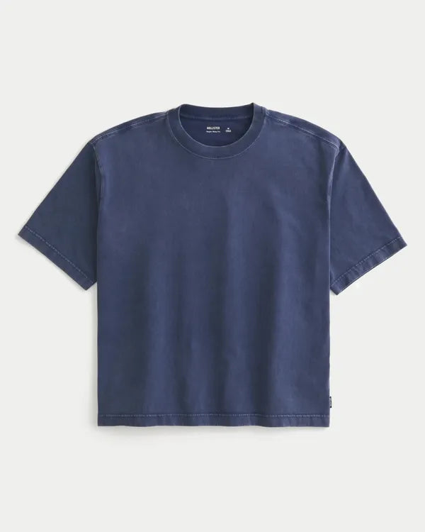 Super Boxy Washed Cropped Crew T-Shirt