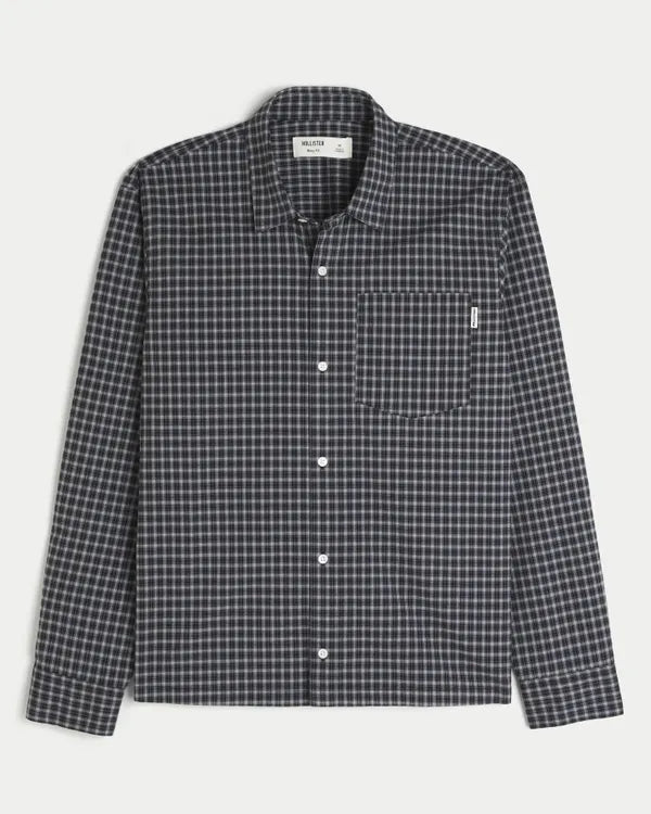 Boxy Poplin Button Front Shirt