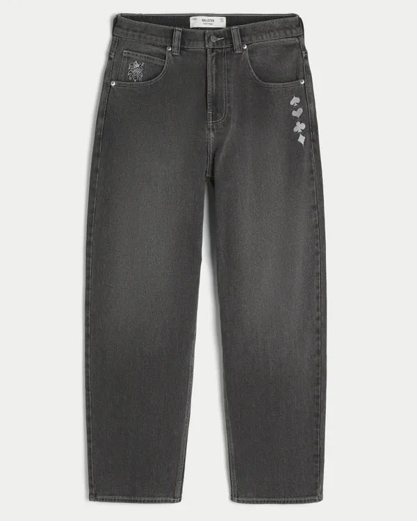 Playing Card Joker Graphic Skater Baggy Jeans