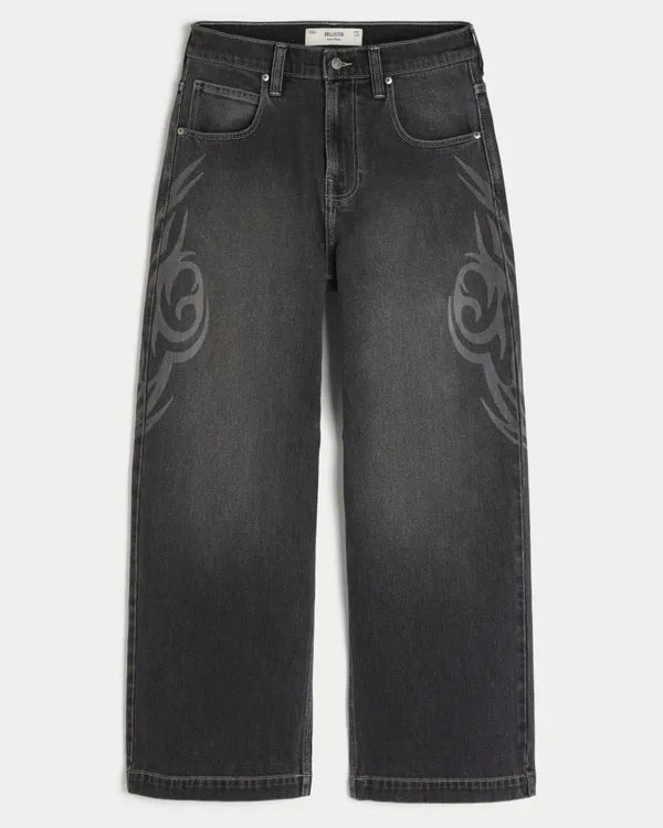Graphic Super Baggy Jeans