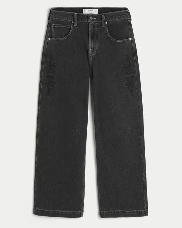 Embroidered Super Baggy Jeans