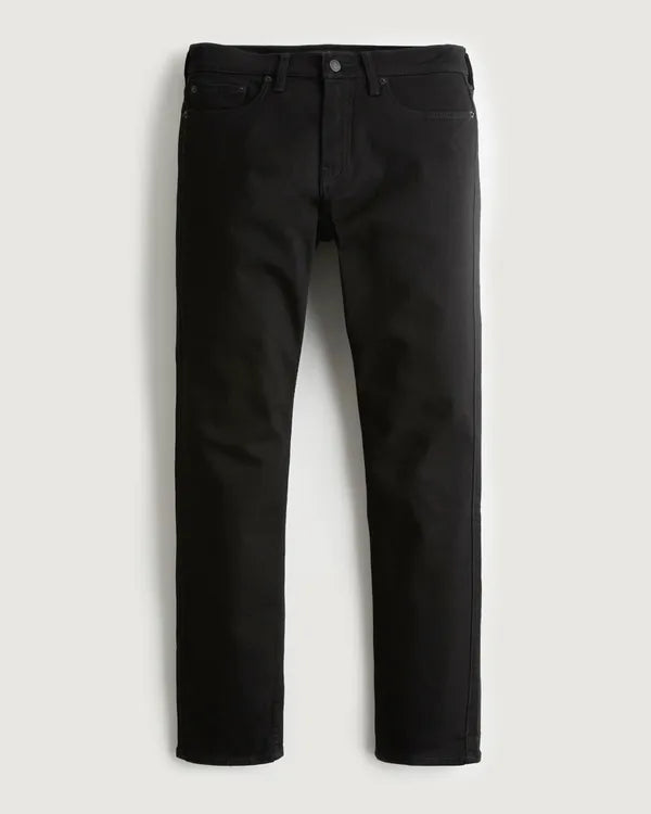 Black No Fade Slim Straight Jeans