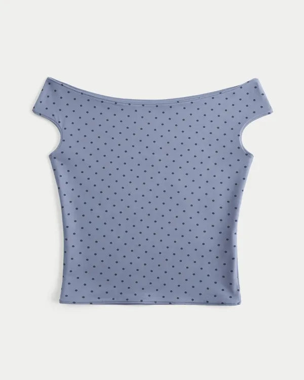 Reversible Off-the-Shoulder Seamless Fabric Top