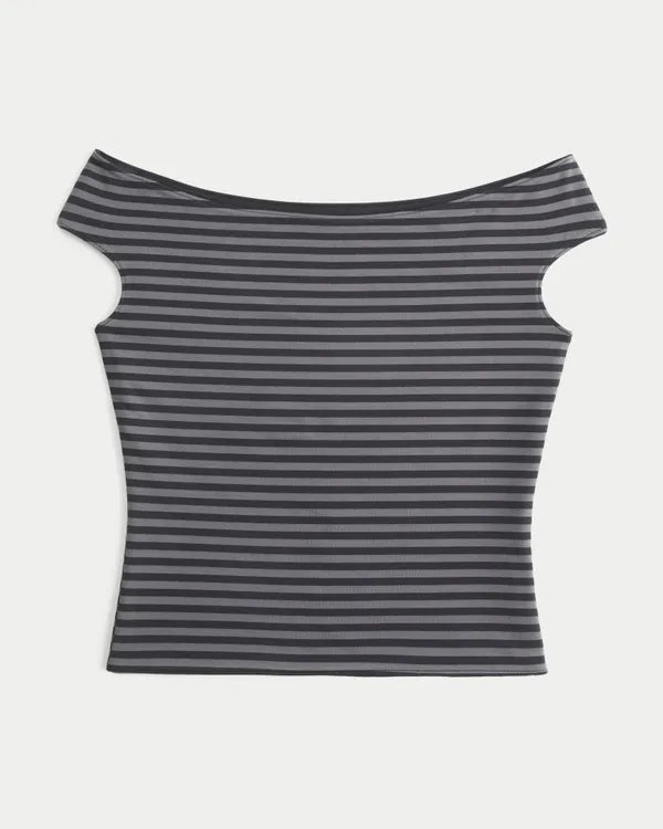 Reversible Off-the-Shoulder Seamless Fabric Top