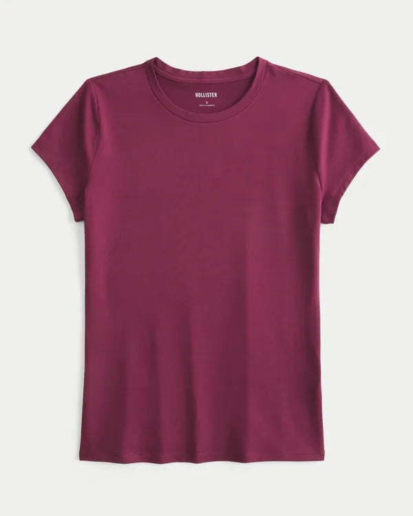 Soft Seamless Fabric Tuckable Crew Baby Tee