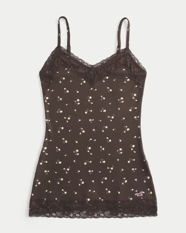 Lace Trim Layering Cami