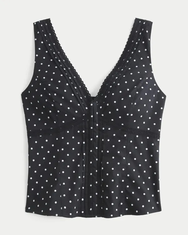 Hook & Eye Lace Trim Tank