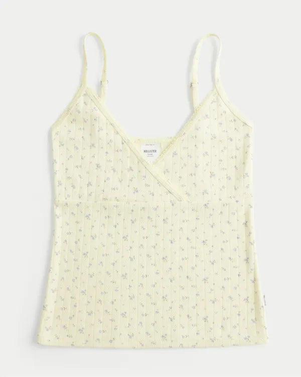 Pointelle Wrap Tank