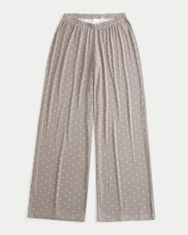 Rib Wide-Leg Pants