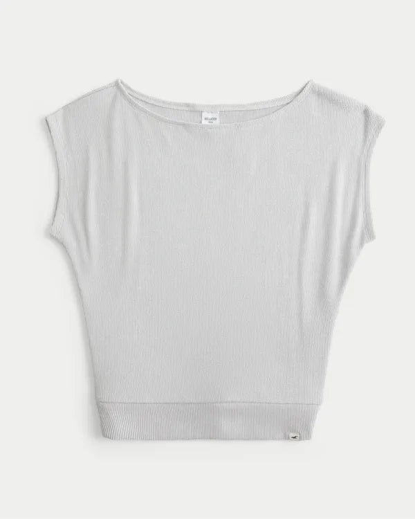 Cozy Waffle Banded Off-the-Shoulder Top