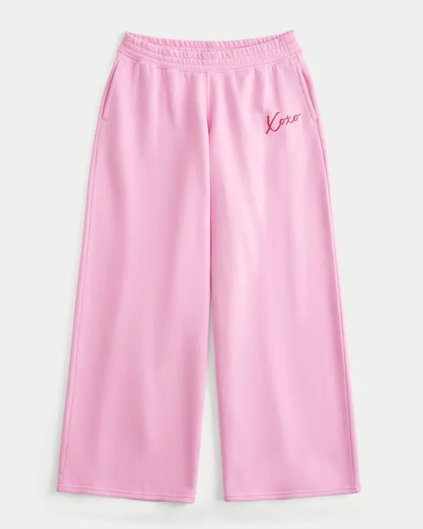 Hollister Feel Good Xoxo Graphic Baggy Sweatpants