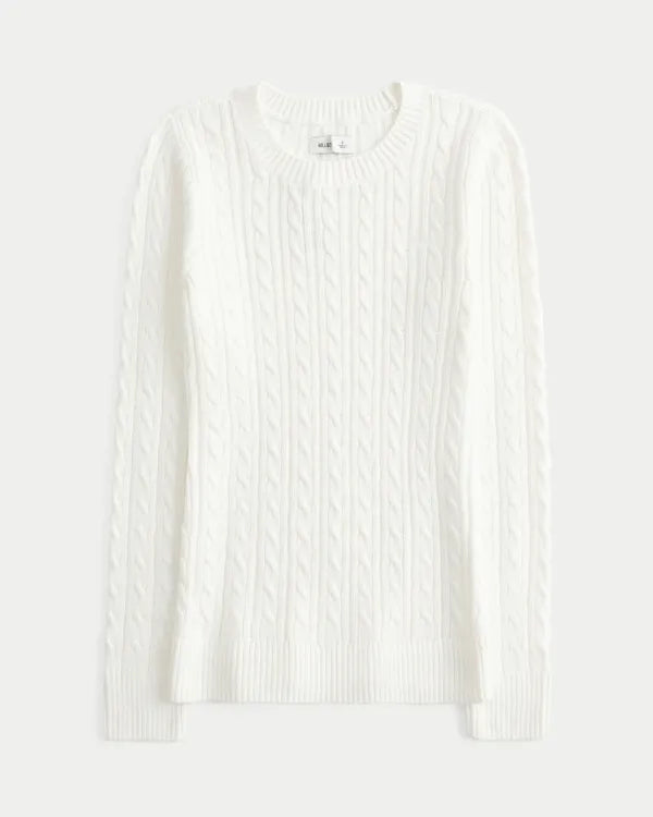 Cable-Knit Icon Crew Sweater