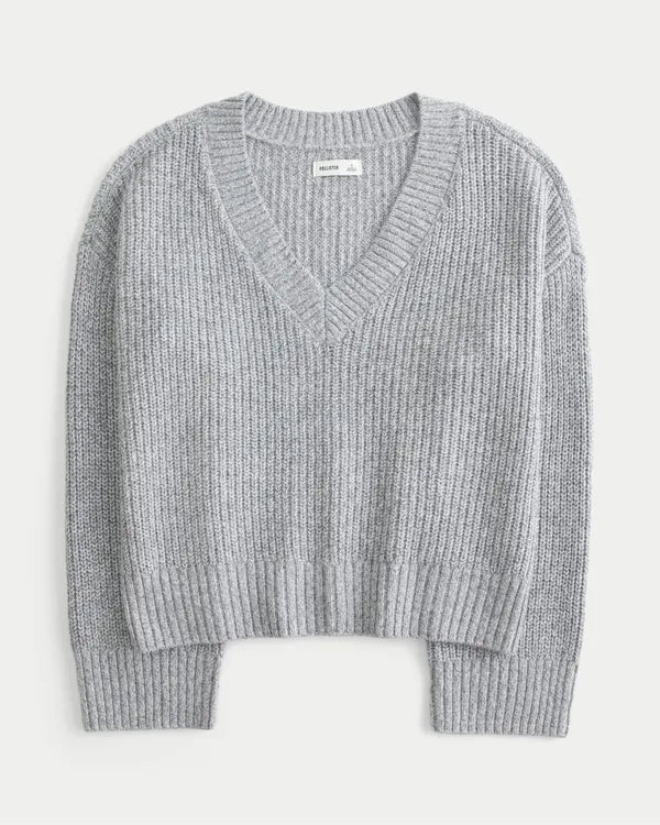 Easy V-Neck Shaker Sweater