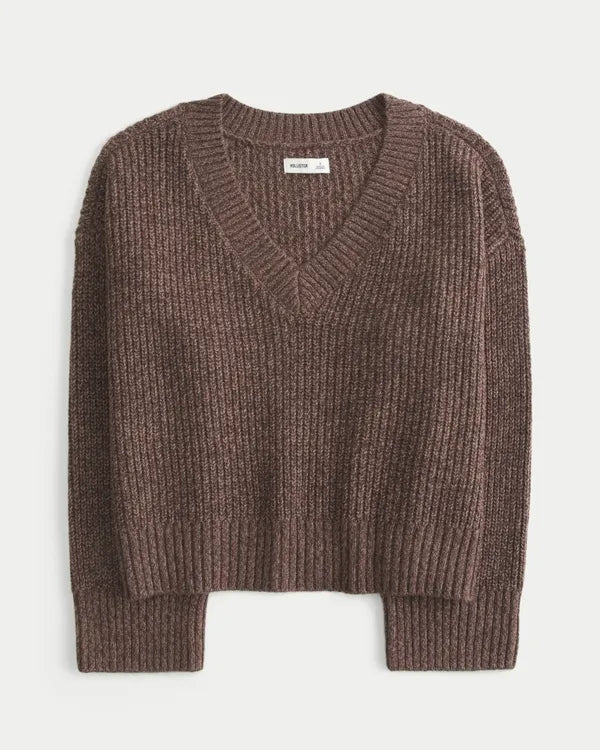 Easy V-Neck Shaker Sweater