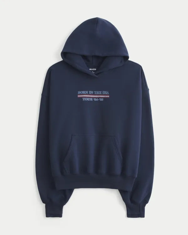 Hollister Feel Good Bruce Springsteen Graphic Classic Hoodie