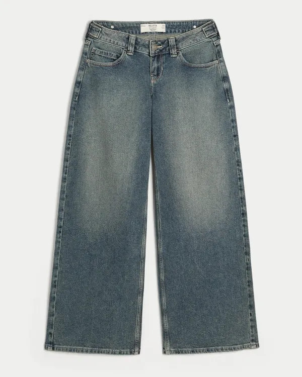 Hollister Andi Adjustable Waist Ultra Low-Rise Super Baggy Jeans