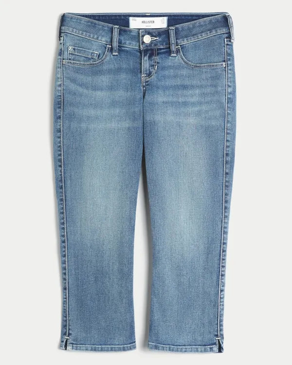 Ultra Low-Rise Capri Jeans