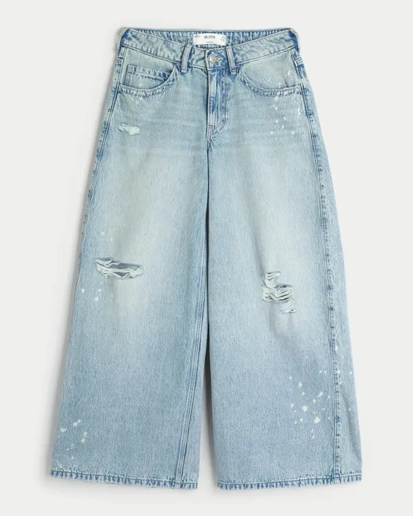 Ultra Low-Rise Ripped Splatter Beyond Baggy Jeans