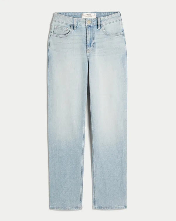 High-Rise Straight Jeans
