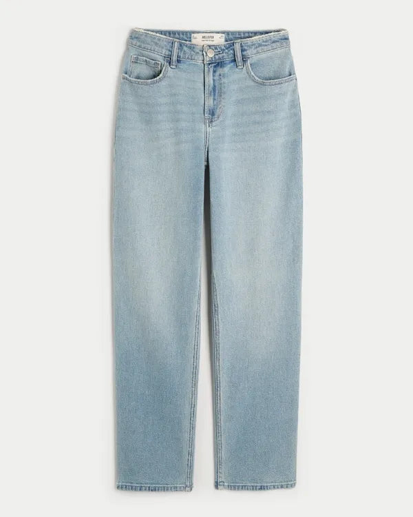 High-Rise Straight Jeans