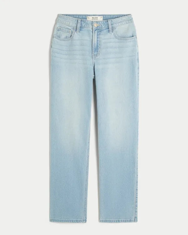 High-Rise Straight Jeans