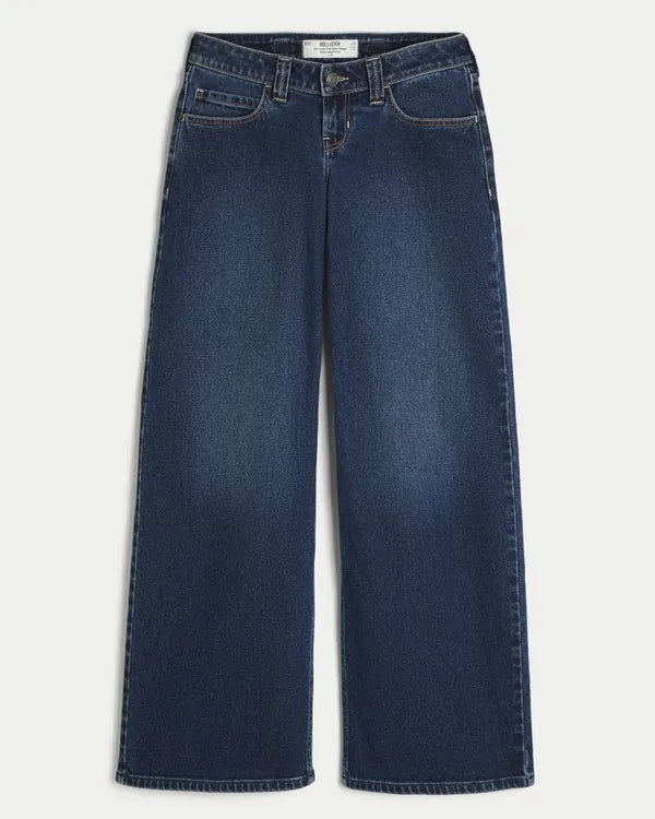Hollister Andi Adjustable Waist Ultra Low-Rise Super Baggy Jeans