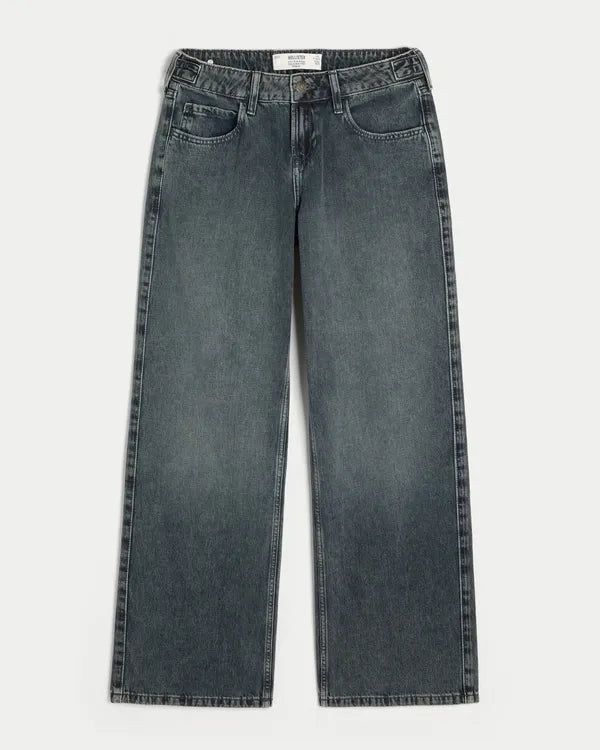 Hollister Andi Adjustable Waist Low-Rise Baggy Jeans