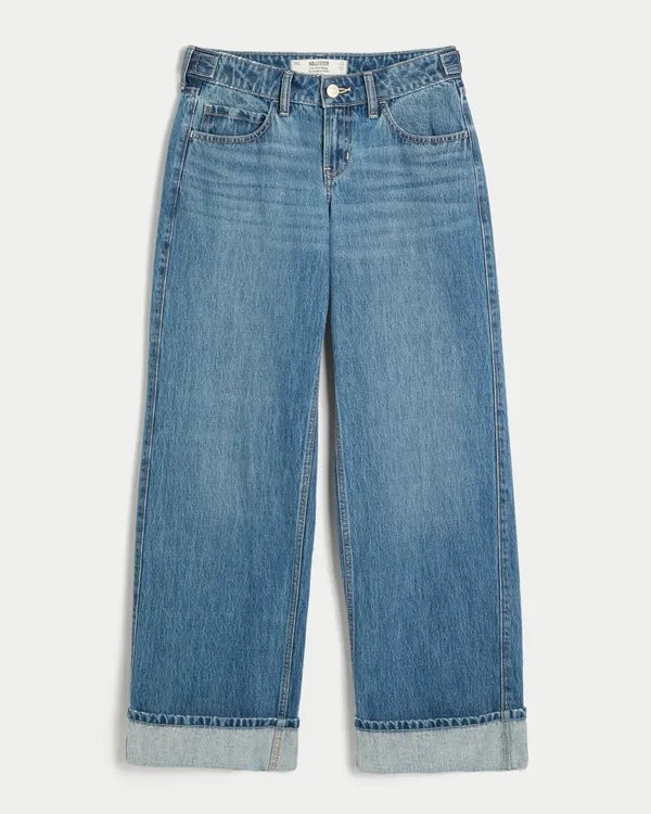 Hollister Andi Adjustable Waist Low-Rise Baggy Jeans