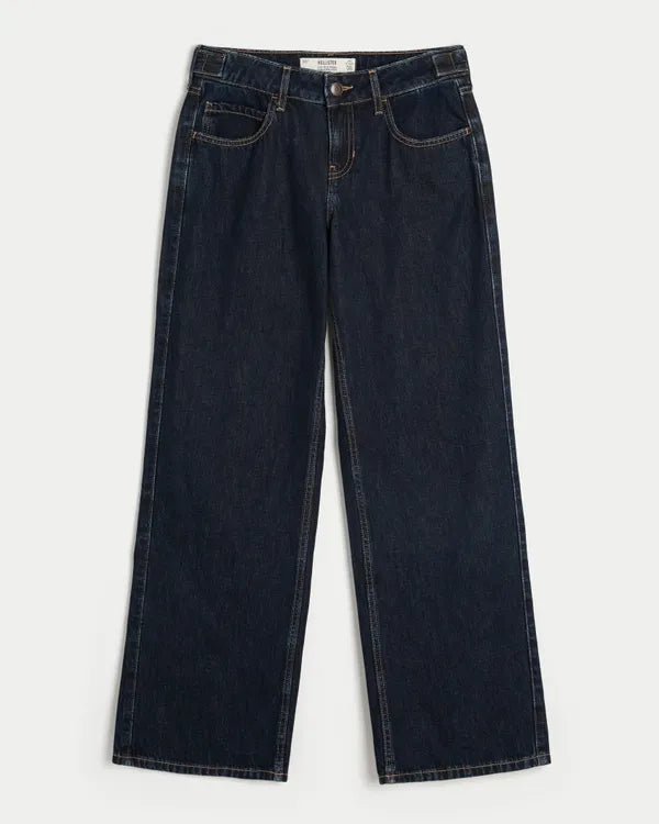 Hollister Andi Adjustable Waist Low-Rise Baggy Jeans