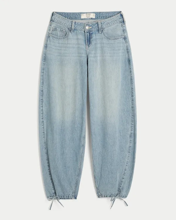 Ultra Low-Rise Balloon Jeans