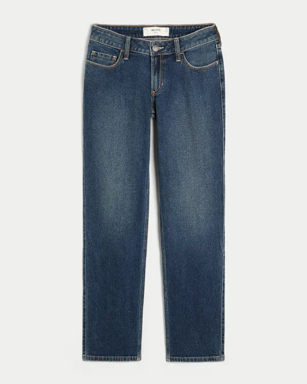 Low-Rise Straight Jeans
