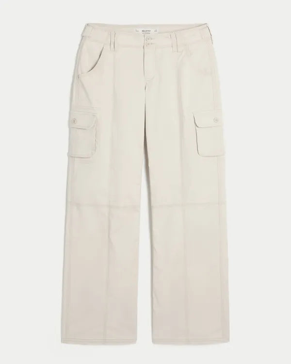 Adjustable Waist Low-Rise Baggy Cargo Pants