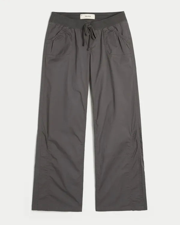 Hollister Remi Ultra Low-Rise Poplin Pull-On Pants