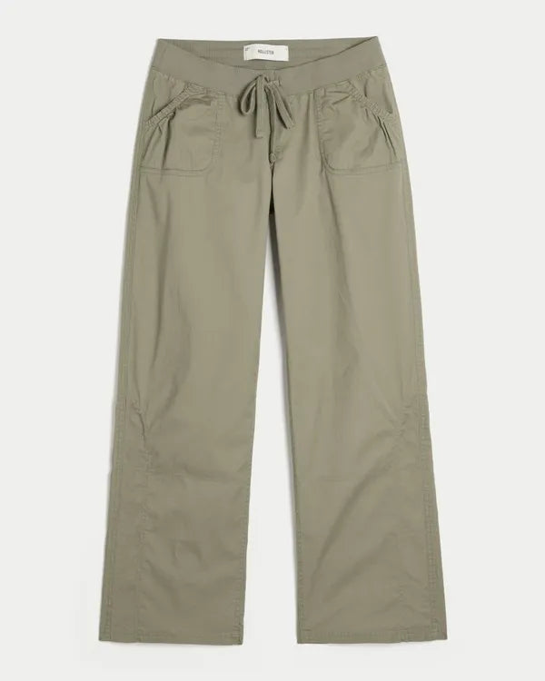 Hollister Remi Ultra Low-Rise Poplin Pull-On Pants