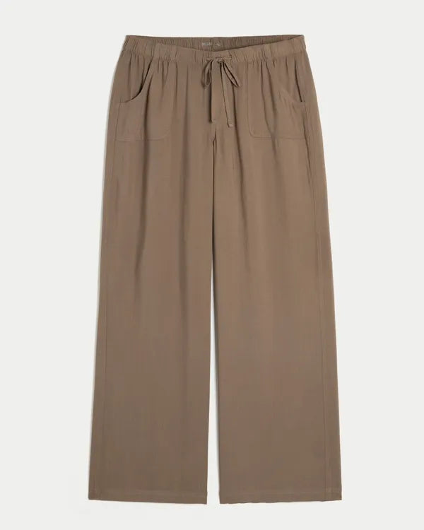 Pull-On Slub Pants