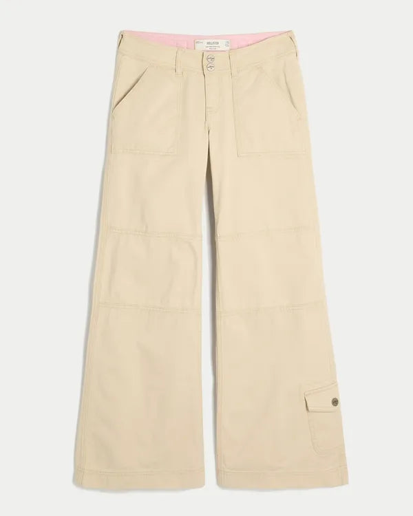 Hollister Andi Adjustable Waist Low-Rise Wide-Leg Pants
